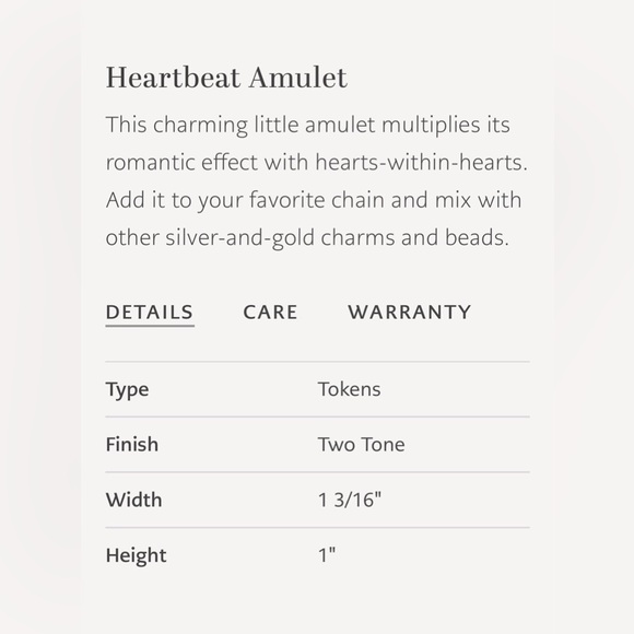 Brighton Silver and Gold Heartbeat Amulet - Picture 5 of 6